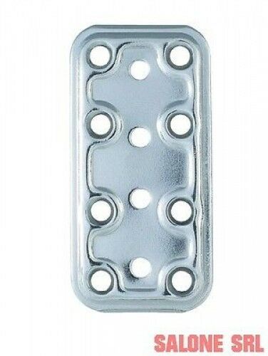 PIASTRA INOX GIUNZIONE DIRITTA ART.745IN MM.40X80 CONF.5 PEZZI