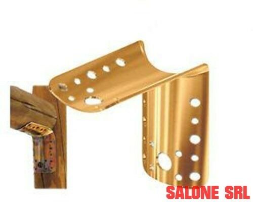 PIASTRA ACCIAIO GIUNZIONE TONDA PIEGATA 25PZ. PER FISSAGGIO PALI LEGNO MM.50X80X80