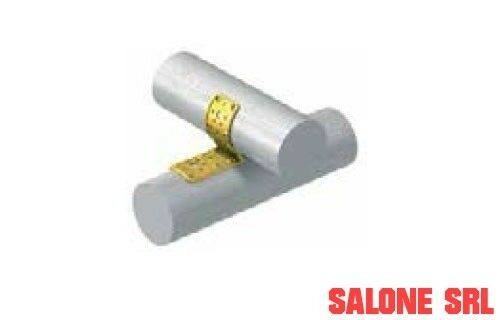 PIASTRA ACCIAIO GIUNZIONE TONDA INCROCIO 25PZ. PER FISSAGGIO PALI LEGNO MM.50X80X80