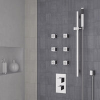 Rubinetto termostatico per doccia, con deviatore a 4 vie - serie skyline thermo