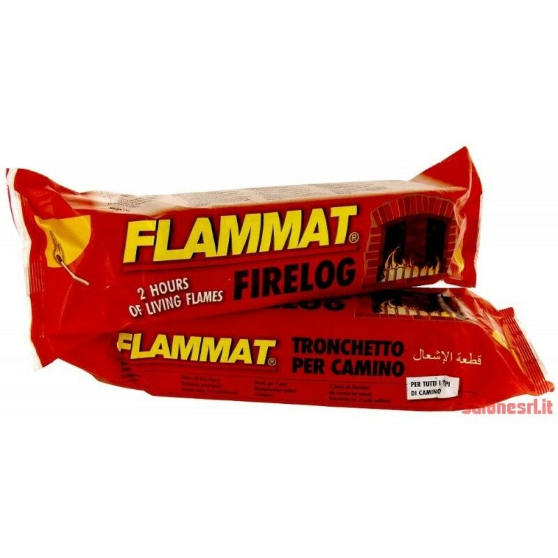 LEGNA TRONCHETTO FLAMMAT FIRELOG KG.1,100 CONF.10 PEZZI STUFA CAMINO