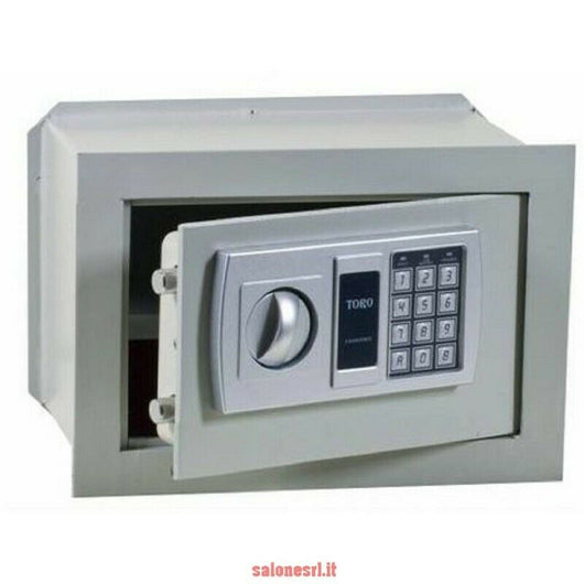 CASSAFORTE A MURO ELETTRONICA TORO 36X20X24 SPESSORE MM.6 DA INCASSO BLINDATA