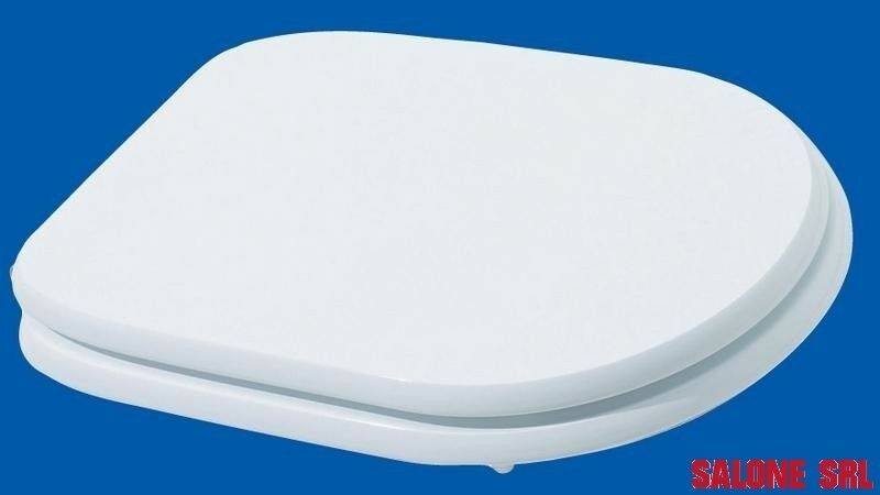 COPRIVASO WC BAGNO MOD.SINTESI IN LEGNO LACCATO BIANCO CM.35X46,5 SEDILE