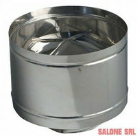 COMIGNOLO FUMAIOLO A BOTTE D.120 ATTACCO FEMMINA ACCIAIO INOX 304 CANNA FUMARIA