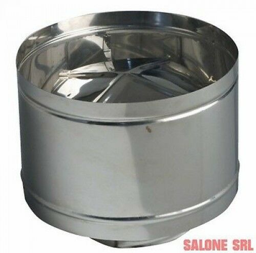 COMIGNOLO FUMAIOLO A BOTTE D.120 ATTACCO FEMMINA ACCIAIO INOX 304 CANNA FUMARIA