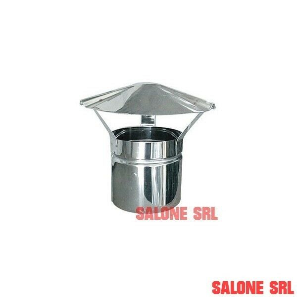 FUMAIOLO FISSO ACCIAIO INOX A CAPPELLO CINESE D.CM.13 TUBO STUFA CAPPELLOTTO