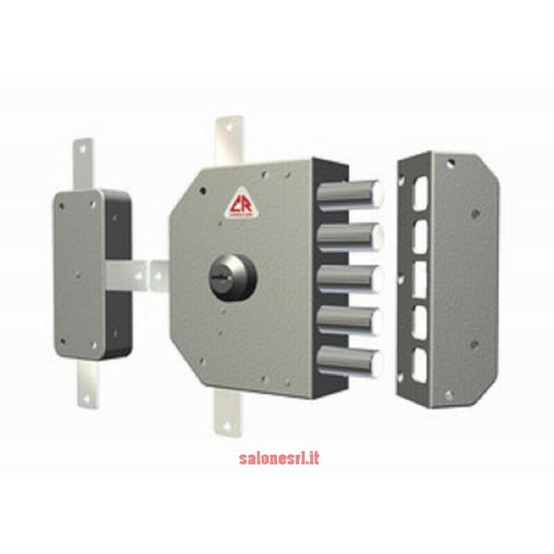 SERRATURA QUINTUPLICE DI SICUREZZA ANTIFURTO CON CILINDRO A POMPA CR ART.3300