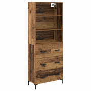 Credenza | Madia | Buffet da pranzo | Armadio da pranzo Legno vecchio 69,5 x 34 x 180 cm Legno multistrato
