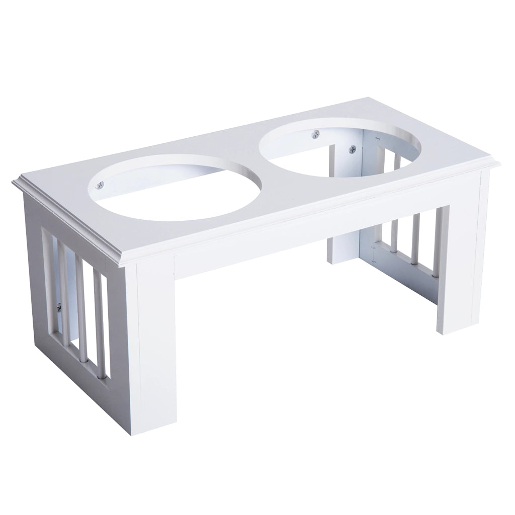 Stazione Alimentazione Cani Antiscivolo ¨C Xylo ¨C Bianco 58,4x30,5x25,4cm 2L
