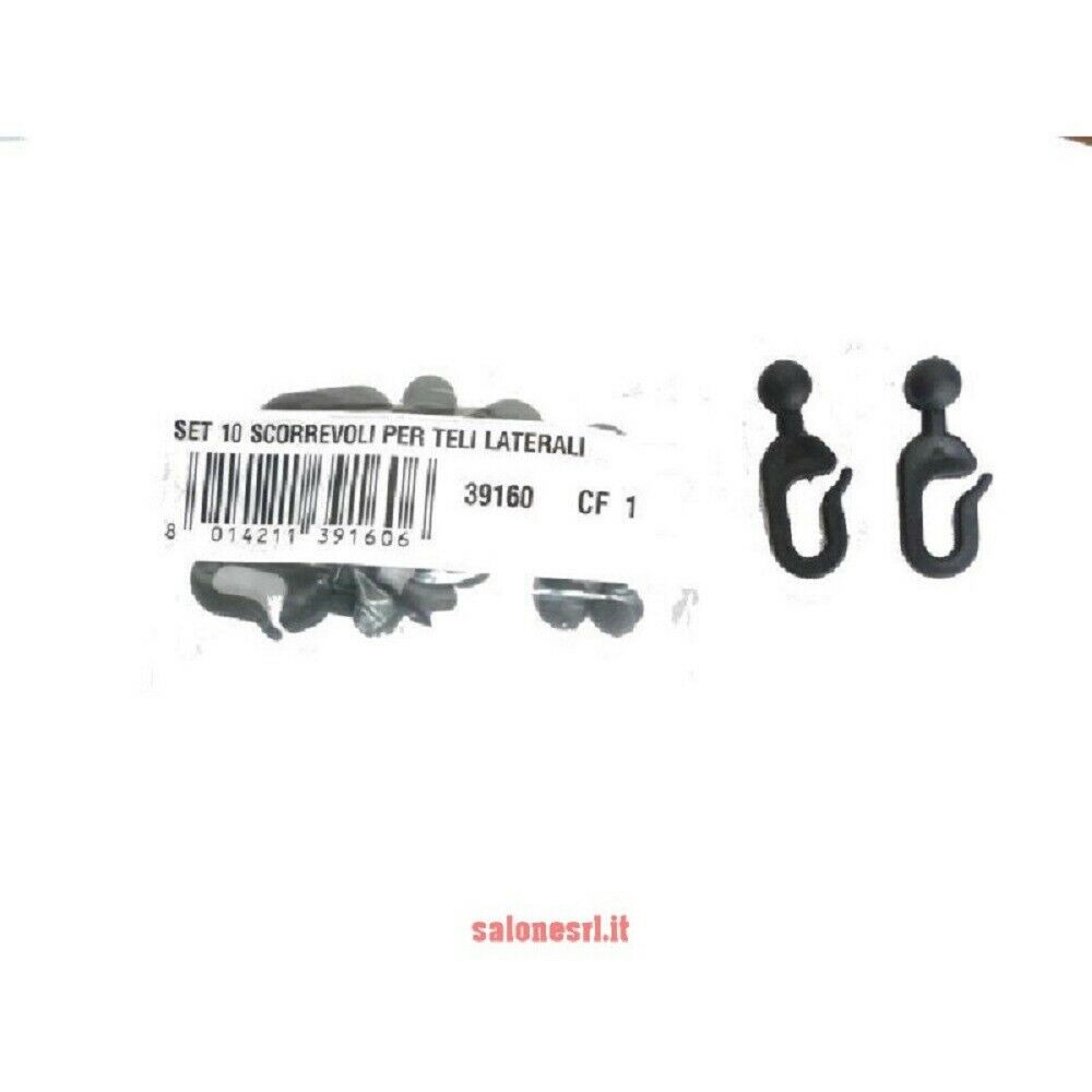 RICAMBIO SET 10 SCORREVOLI PER TELI PER GAZEBO SAHARA MT.3X4 E 4X4