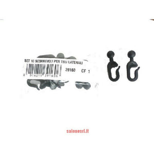 RICAMBIO SET 10 SCORREVOLI PER TELI PER GAZEBO SAHARA MT.3X4 E 4X4