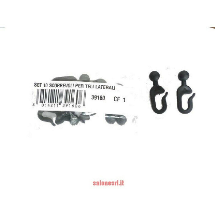 RICAMBIO SET 10 SCORREVOLI PER TELI PER GAZEBO SAHARA MT.3X4 E 4X4