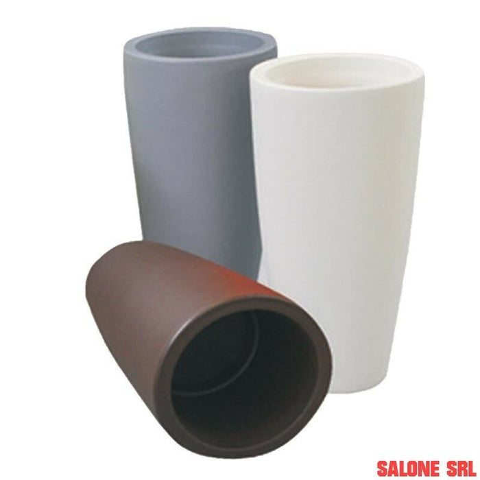 VASO STILO TONDO GRIGIO CM.33X70H DA ARREDO INTERNO ESTERNO GIARDINO