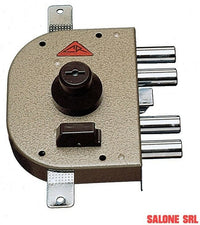 SERRATURA TRIPLICE DI SICUREZZA ANTIFURTO CON CILINDRO A POMPA CR ART.3850