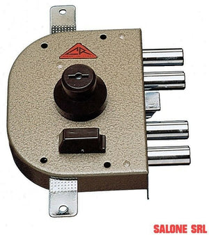 SERRATURA TRIPLICE DI SICUREZZA ANTIFURTO CON CILINDRO A POMPA CR ART.3850