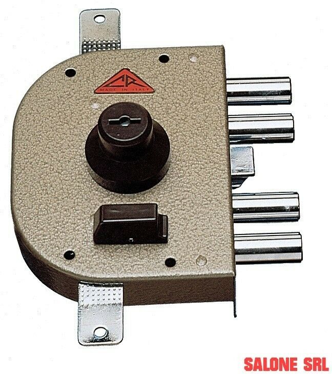 SERRATURA TRIPLICE DI SICUREZZA ANTIFURTO CON CILINDRO A POMPA CR ART.3850