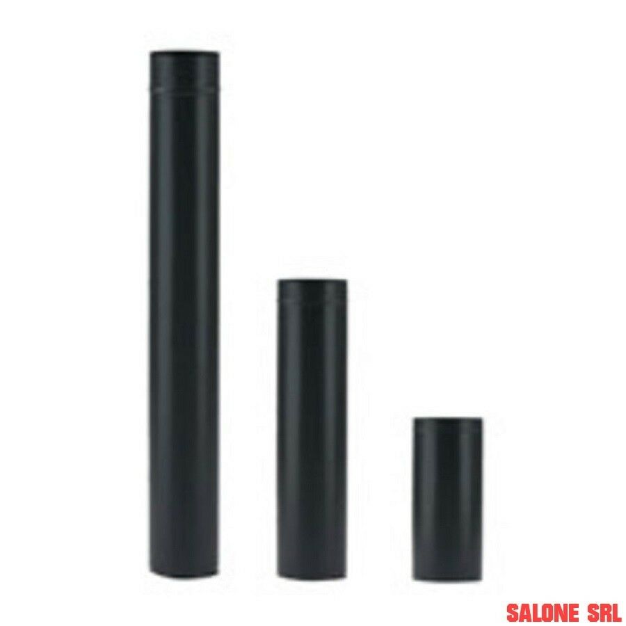 TUBO PER STUFA D.20X25 ACCIAIO SMALTATO NERO OPACO