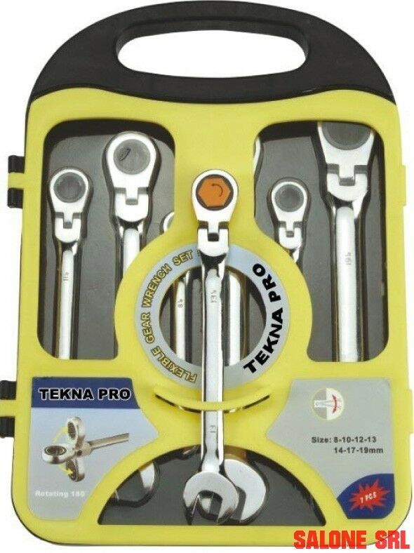 SERIE 7 CHIAVI A CRICCHETTO TESTA SNODATA DA MM.8 A MM.19