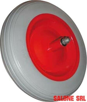 RUOTA VESPA PER CARRIOLA RUN FLAT IN POLIURETANO ANTIFORATURA 350X80X134 MM C/CUSCINETTI