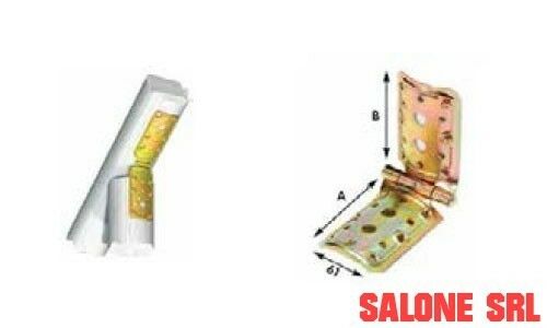 PIASTRA ACCIAIO GIUNZIONE TONDA CON CERNIERA 10PZ. PER FISSAGGIO PALI LEGNO MM.61X148X148