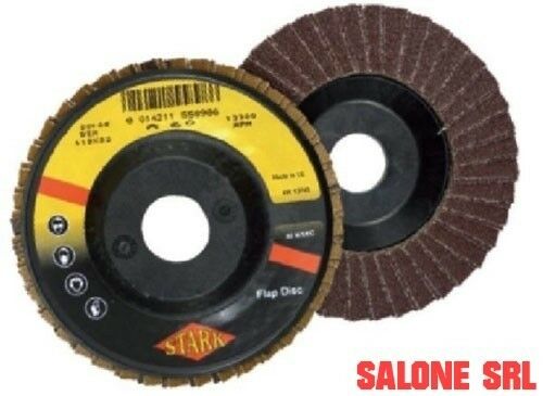 DISCHI ABRASIVI LAMELLARI 10 PZ DIAMETRO MM.115X22 GR.40 DISCO A LAMELLE