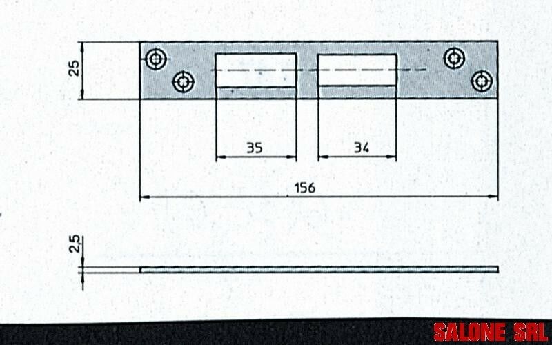 CONTROPIASTRA CISA ART.06232.01 PER SERRATURE CISA ART.57313-57318-57353-57358