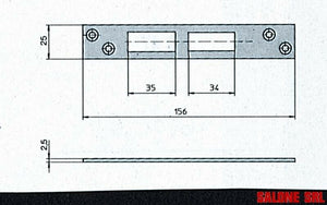 CONTROPIASTRA CISA ART.06232.01 PER SERRATURE CISA ART.57313-57318-57353-57358