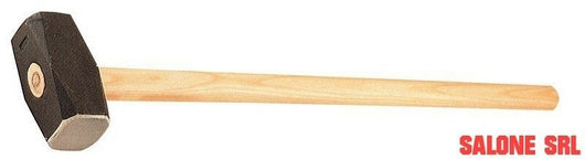 MAZZA A DUE TESTE MANICATA DA KG.4 IN ACCIAIO FORGIATO MANICO IN LEGNO