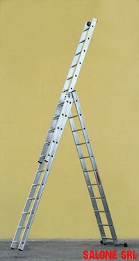SCALA COMBINATA VENUS IN ALLUMINIO 3 ELEMENTI 13 GRADINI 390/920 CM.