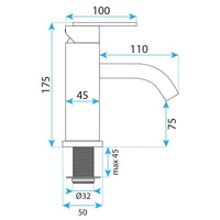 Rubinetto Da Bagno Rea Ontario Gun Grey