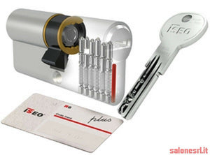 CILINDRO ISEO R6 PLUS MM. 40X80 5 CHIAVI SECURITY CARD