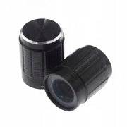 Manopola per Potenziometro 15mm – Alluminio e ABS, Indicatore Argento | Diametro 14.7mm, Altezza 17mm