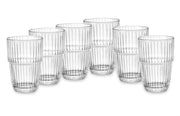 Set 6 Bicchieri da Tavola Long Drink Barshine Impilabili 38 cl