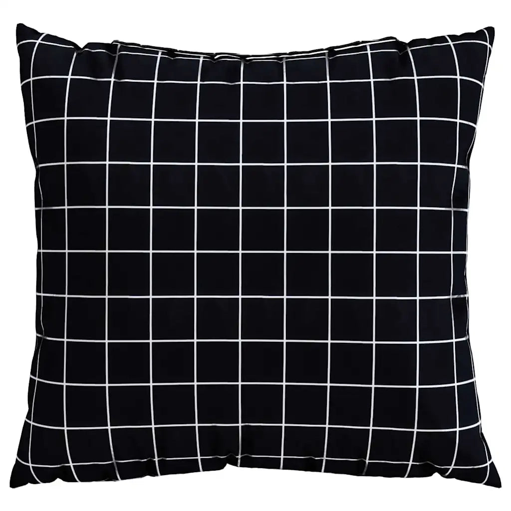 Cuscini Scatter a scacchi 4 pcs Quadro Nero 50 x 50 cm