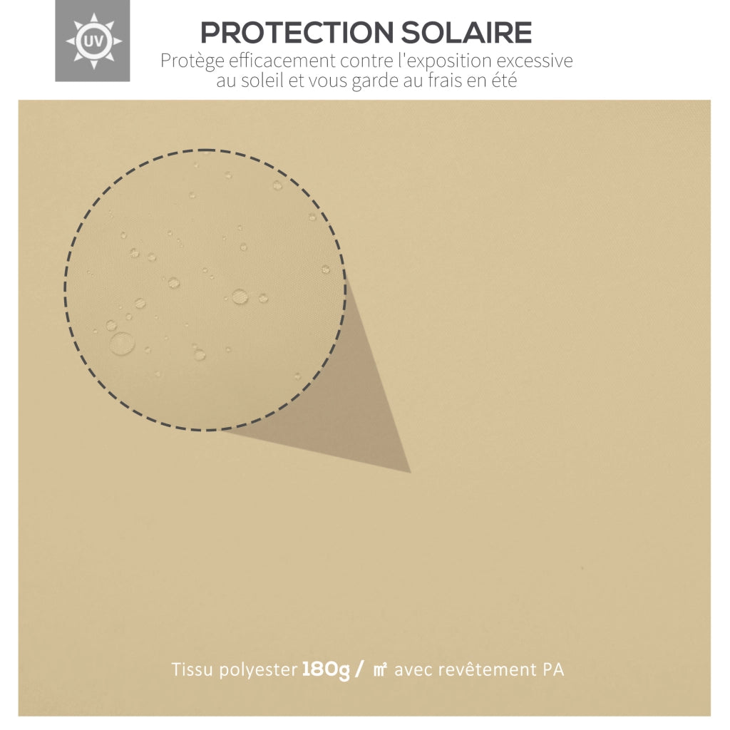 Telo di ricambio per tenda da giardino 3x4 m ¨C zephmum ¨C poliestere alta densit¨¤ 180 g/m2 beige