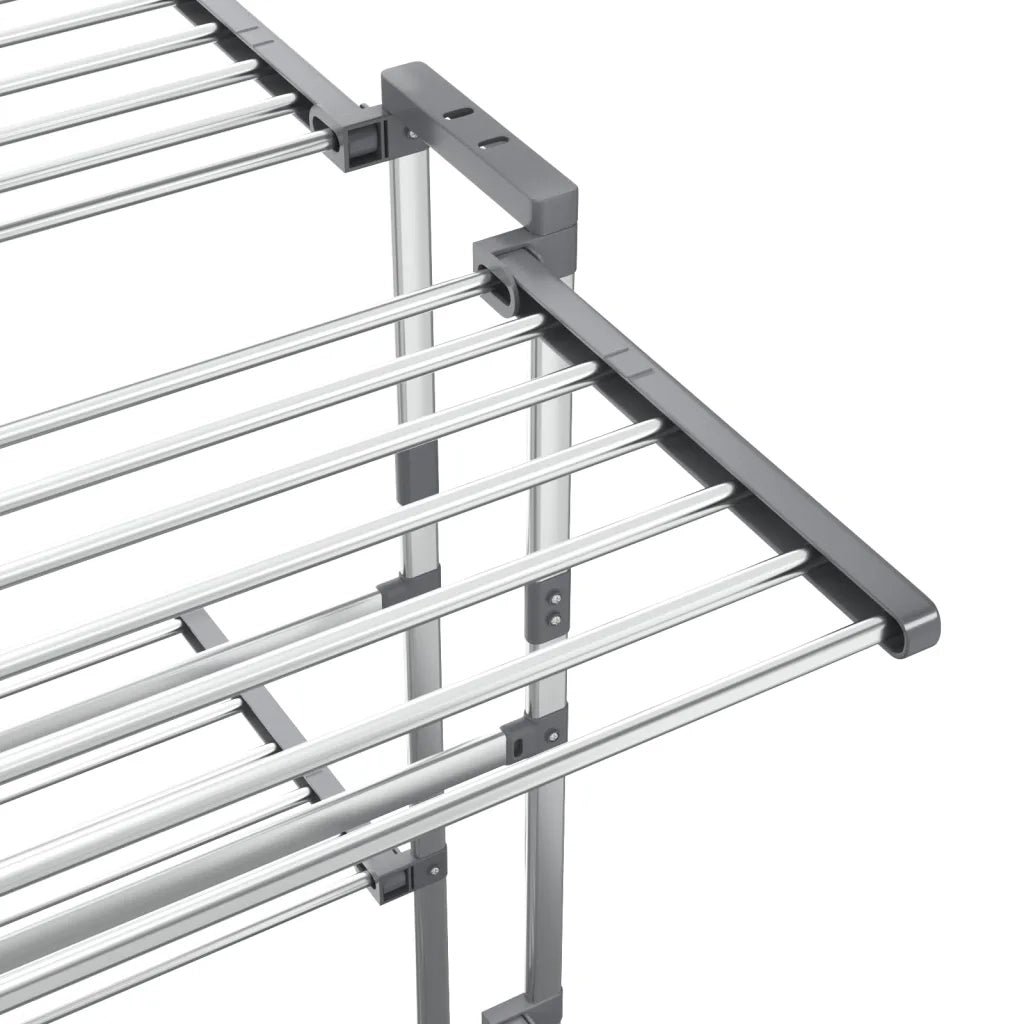 Stendibiancheria a 2 Livelli con Ruote Argento 60x70x106 cm CFW6867671