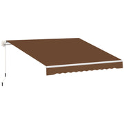 Tenda da Sole a Braccio Estensibile con Manovella ¨C Xylo ¨C Alluminio Poliestere 295x245 cm Marrone