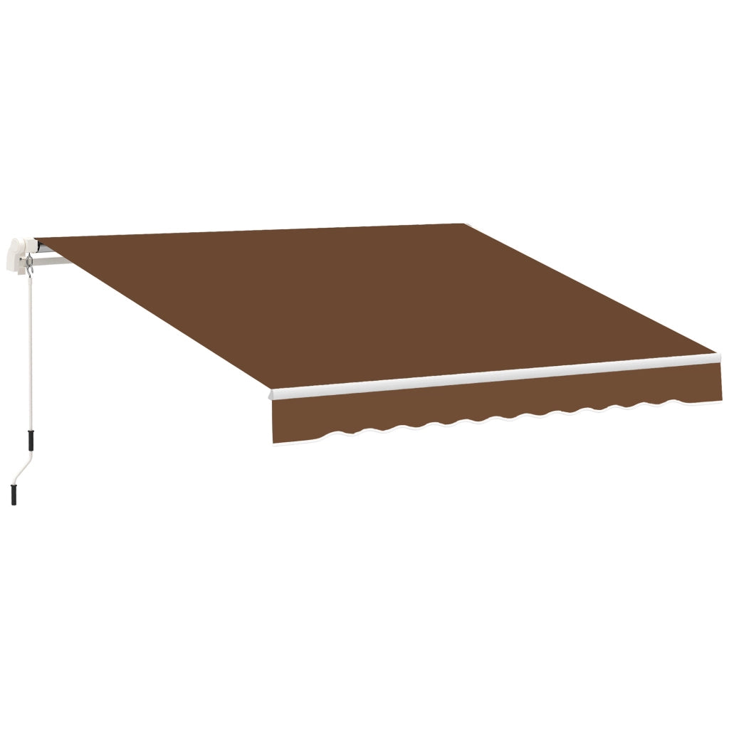 Tenda da Sole a Braccio Estensibile con Manovella ¨C Xylo ¨C Alluminio Poliestere 295x245 cm Marrone