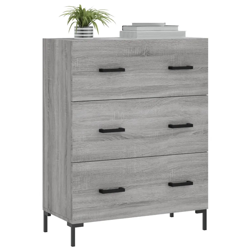 Credenza-Buffet-Armadio da cucina Grigio Sonoma 69,5x34x90 cm in Legno Multistrato 277253