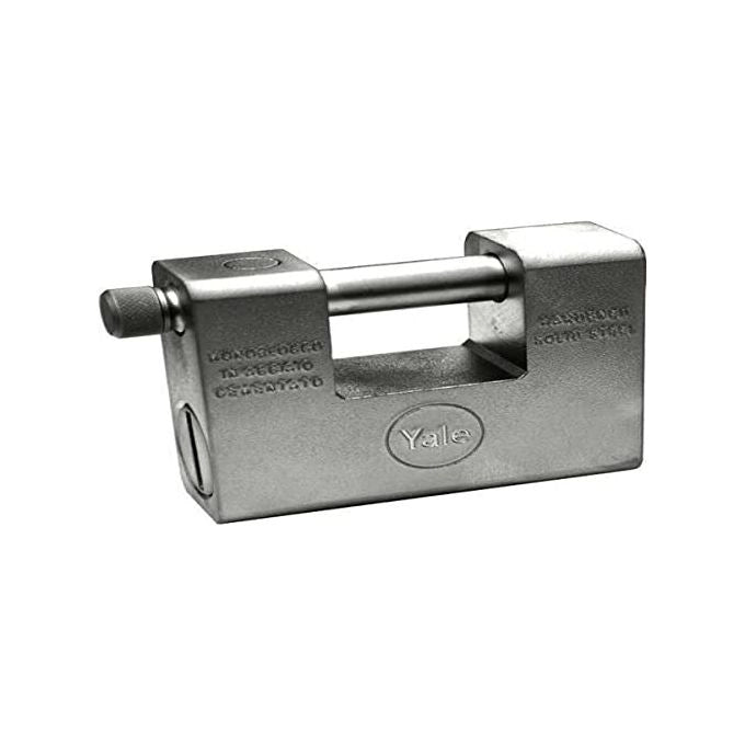 Yale Y1640185 Lucchetto Antiscasso in Acciaio Carbonitrurato con Gancio Temprato da 18 mm 3 Chiavi incluse colore Nero