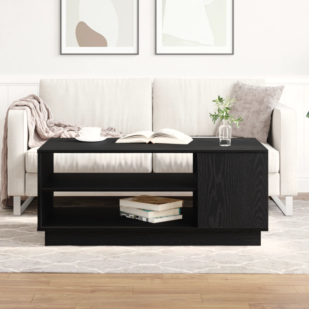Tavolino da caffÃ¨ in rovere nero 102x55x43 cm realizzato in legno ingegnerizzato