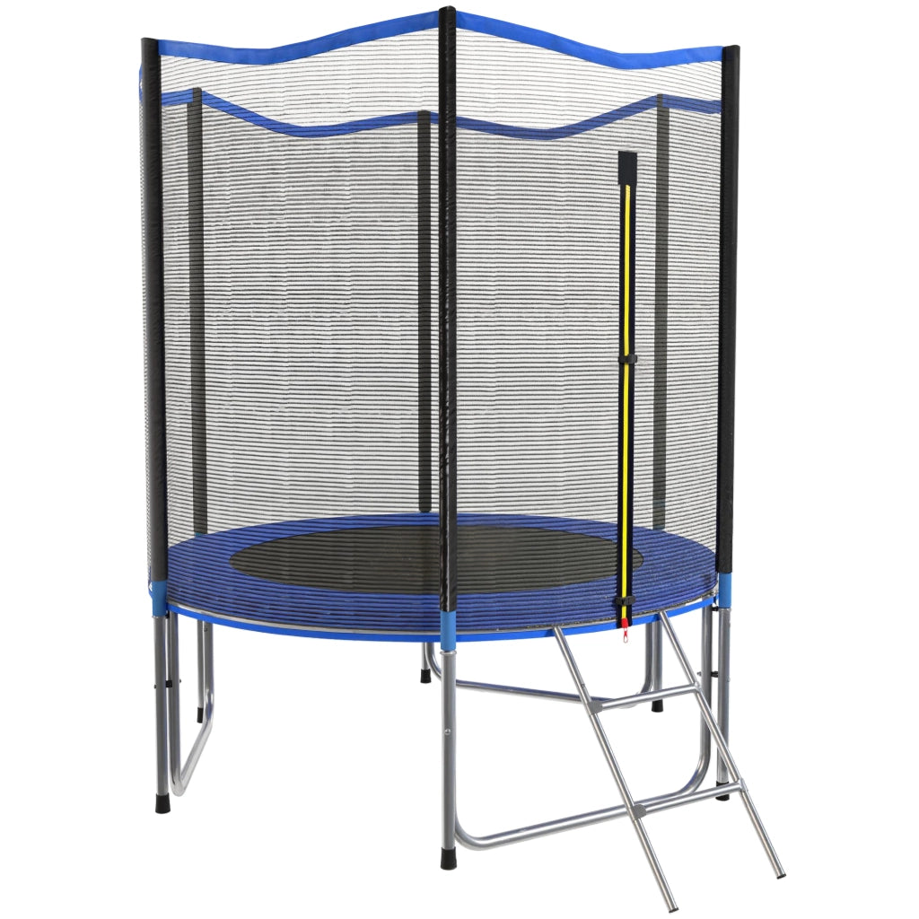 Trampolino Esterno con Rete di Sicurezza ¨C Zephmum ¨C Blu ?183 cm