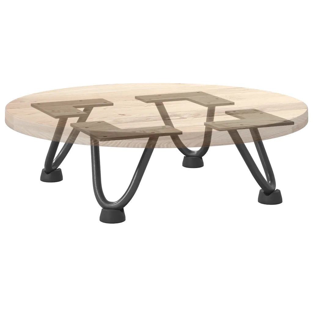 Gambe a forcina per tavolino 4 pz antracite 10 cm acciaio massiccio