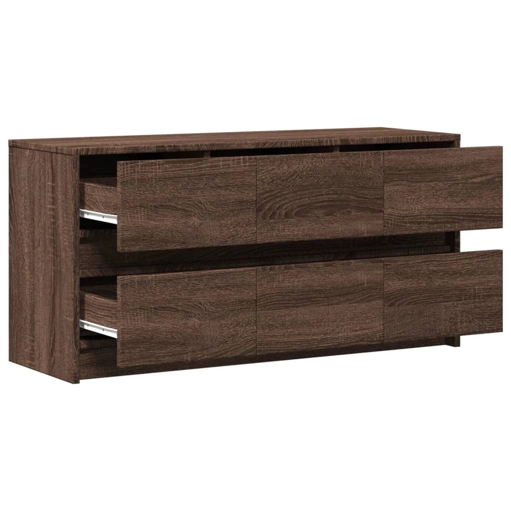 Mobile TV multimediale mensola TV credenza mobile TV per sala da pranzo soggiorno camera da letto con illuminazione a LED rovere 100 x 34 x 50 cm legno ingegnerizzato marrone 02_0026462
