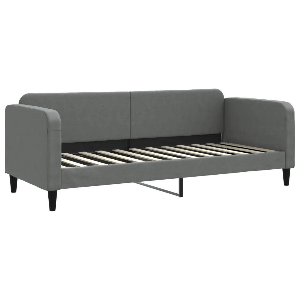 Divano Letto Estraibile Cassetti-Sofa Letto-Daybed Grigio Scuro 80x200cm Tessuto 564221