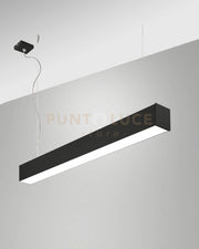 TURNER SOSPENSIONE NERA 29W 4000K 3570LM OPALE IP40 100CM DIMMERABILE DALI