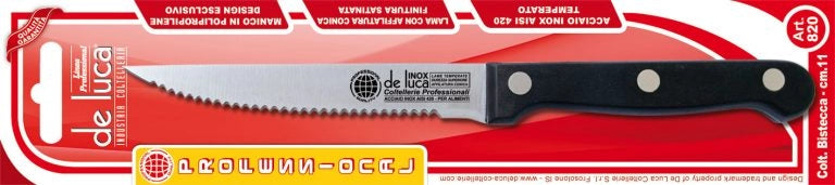 Colt.Bistecca Dentato M.Co Bachelite Lam Set 5 Pezzi - De Luca Coltellerie