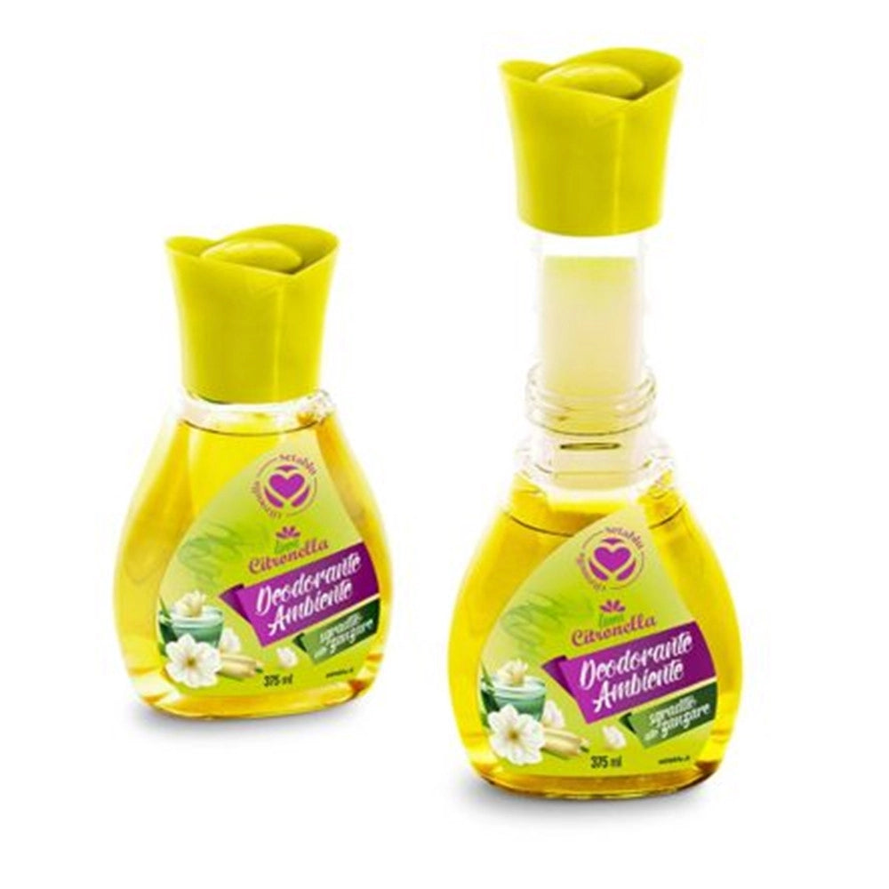 Trade Shop - Set 24 Pz Deodorante Per Ambiente Liquido Alla Citronella Da 375 Ml Anti Zanzare 023366 -