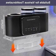 Tampone per dentiera con applicazione UV e funzione di asciugatura - Spazzola per denti elettrica con dispenser di pasta da dentifricio automatico