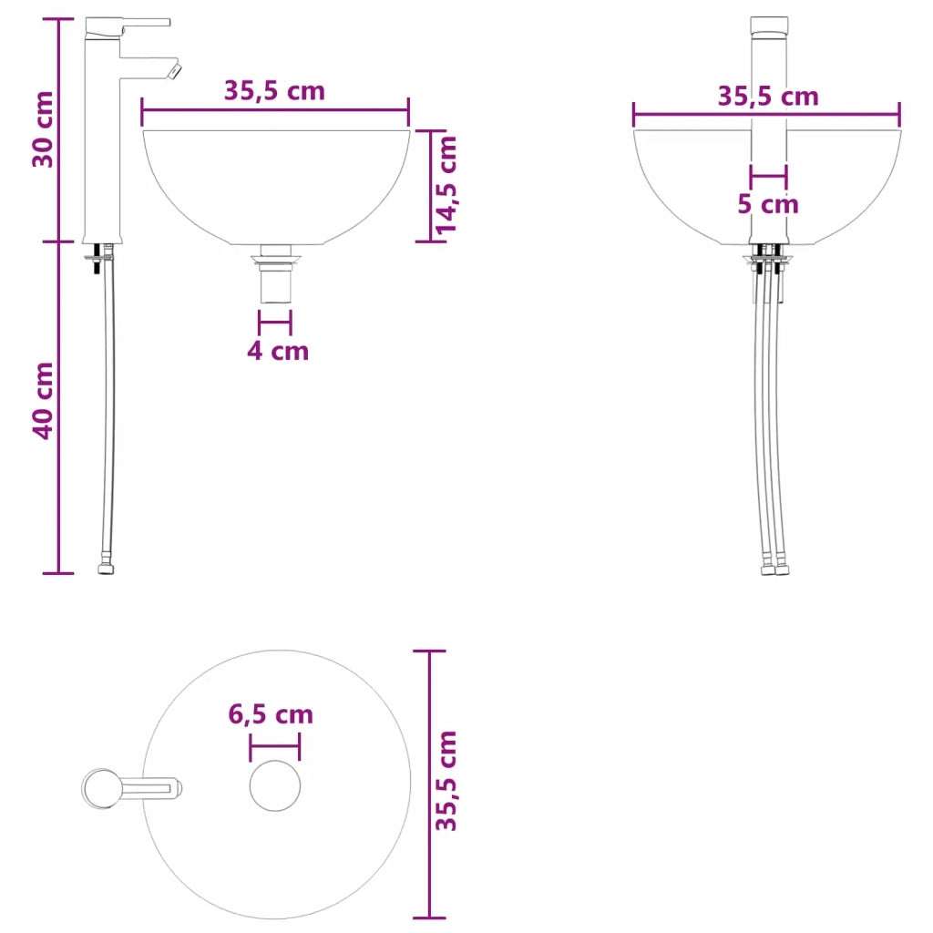 Mobile Lavabo da Parete Sonoma grigio 49,5 x 41 x 64,5 cm 890267
